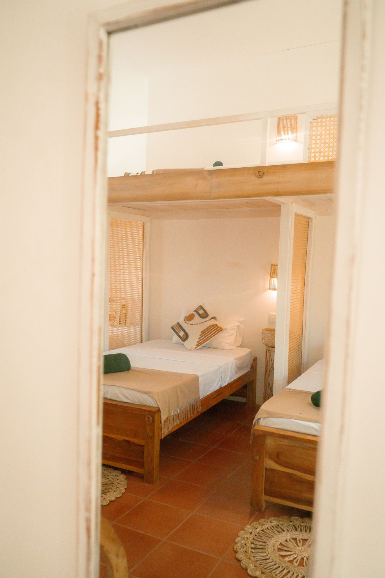 View into the dorm through the doorway