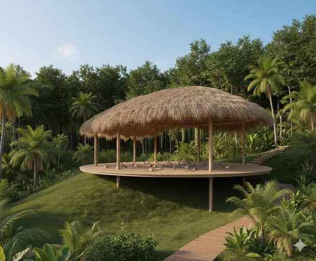 Render — the shala on the hill