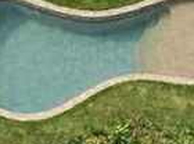 Blue terrazzo pool